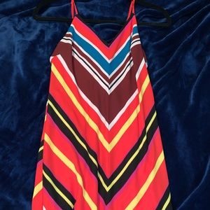 Express rainbow striped dress